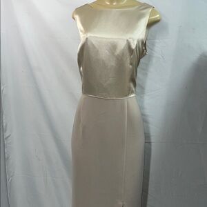 Chic Satin Sleeveless Midi Dress‎ zs 14